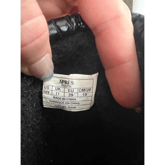 Apres by Lamo Youth Kids Winter Boots Zip Closure White Black Size US 12Y - Picture 6 of 6